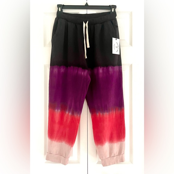 ELECTRIC & ROSE 🖤💜❤️  Abbot Kinney Sweatpant in Onyx, Port, & Cherry - Picture 3 of 8